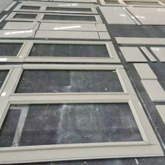 Beige marble window frame